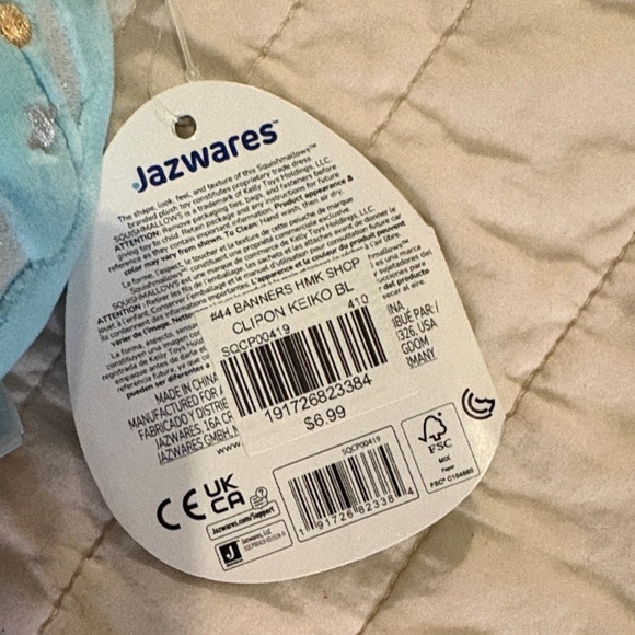 Squishmallows Blue and Silver Key Holder - Picture 3 of 6